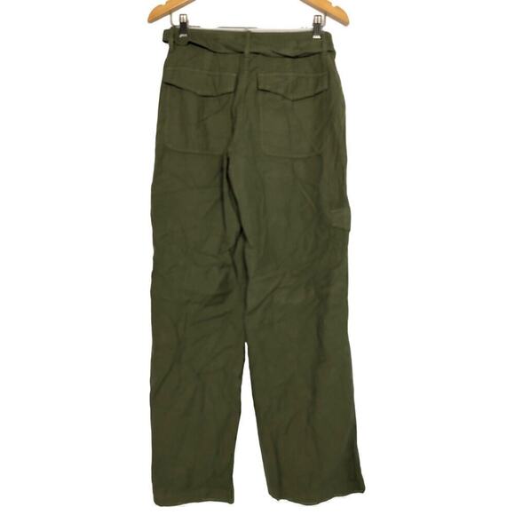 Madewell Griff Pants Superwide Leg Cargo Garment Dye Desert Olive Green NWT 27 - Picture 7 of 12